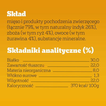 Pedigree Ranchos Superfoods indyk żurawina ryż 70g