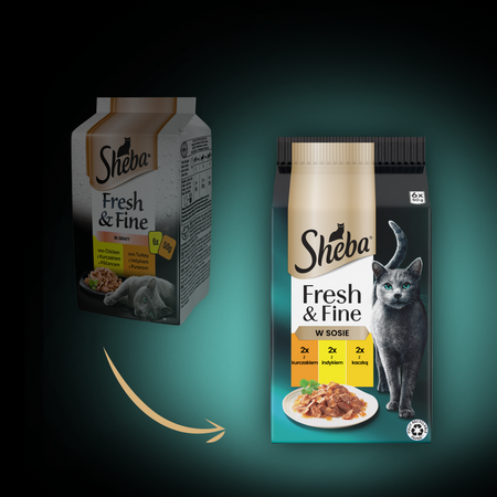 Sheba Fresh Fine kurczak indyk kaczka w sosie 6x50g