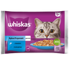 WHISKAS Adult saszetka 4 x 85 g Rybne Przysmaki - mokra karma pełnoporcjowa dla dorosłych kotów, w galaretce (kawałki z: łososiem, tuńczykiem)