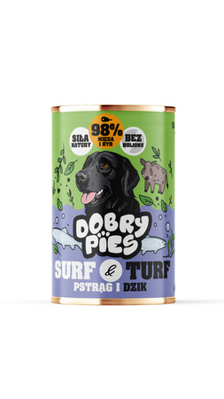 Dobry Pies Surf&Turf karma pstrąg i dzik 400g