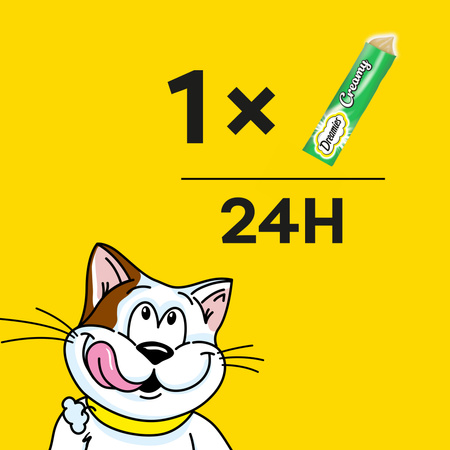 Dreamies Creamy z serem i z kocimiętką 4x 12x 10g