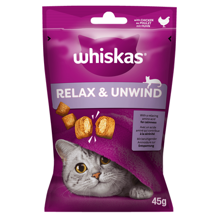 WHISKAS Relaks i Odprężenie 8x45 g - przysmak dla kota, z kurczakiem