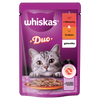 WHISKAS Adult saszetka 28x85 g - mokra karma pełnoporcjowa dla dorosłych kotów, kawałki z wołowiną i drobiem w galaretce