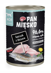 Pan Mięsko Karma mokra kota Kurczak z dorszem 400g