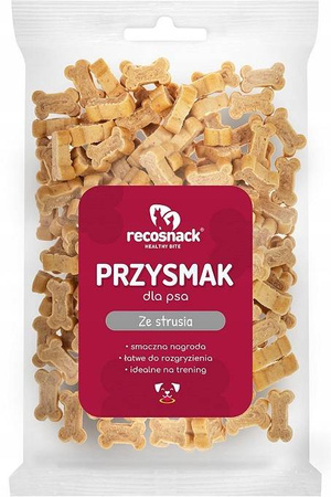 Recosnack Mięsna kosteczki ze strusiem 100g