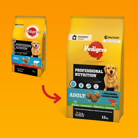 Pedigree Adult PN z wołowiną i warzywami 12 kg