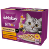 WHISKAS Adult saszetka 12 x 85 g Kremowe Wariacje - mokra karma pełnoporcjowa dla dorosłych kotów, w sosie (kawałki z: kurczakiem i warzywami, jagnięciną i indykiem)