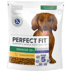 Perfect Fit™ Senior 10+ 825 g – sucha karma pełnoporcjowa dla  psów małych ras powyżej 10 lat, bogata w kurczaka