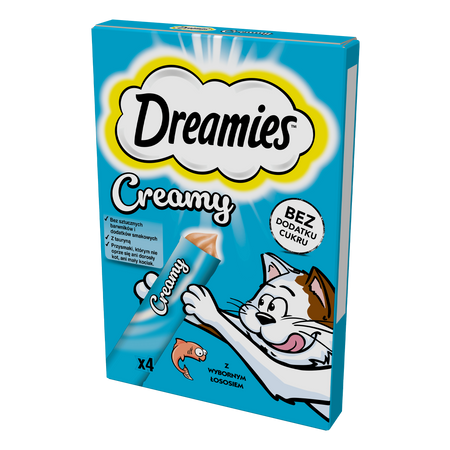 Dreamies Creamy Łosoś 11x 4x 10g