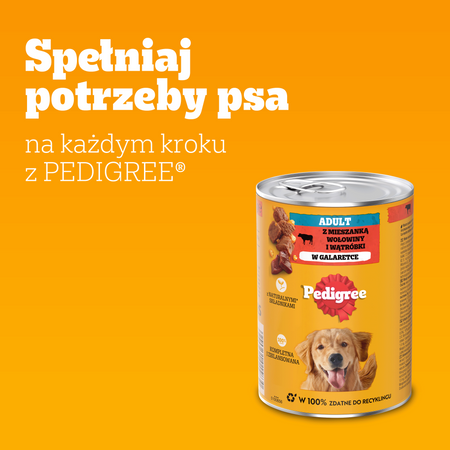PEDIGREE Adult puszka 400g - mokra karma dla psów, z wołowiną w galaretce