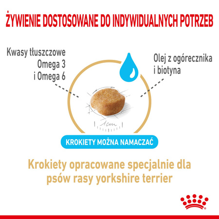 Royal Canin Yorkshire Terrier Adult 8+ karma sucha dla dojrzałych psów rasy yorkshire terrier, powyżej 8 roku życia - 0,5kg