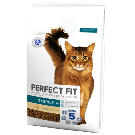 Perfect Fit™ Sterile 1+ 7 kg – sucha karma pełnoporcjowa dla dorosłych kotów, bogata w kurczaka