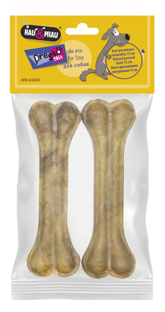 Hau Miau Kość prasowana naturalna do psa 15cm 2szt