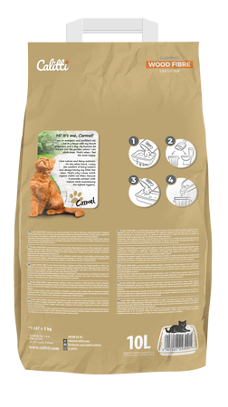 Calitti Wood Fibre 5x10l - żwirek drewniany zbrylający