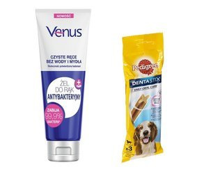 VENUS ŻEL ANTYBAKTERYJNY DO RĄK 100ML + PEDIGREE DENTASTIX 77 G x 8 sztuk