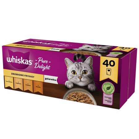 WHISKAS Adult saszetka 2x40x85g Mix Smaków 1 - mokra karma pełnoporcjowa dla dorosłych kotów