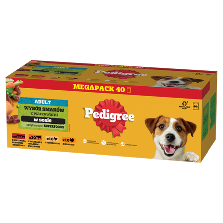 Pedigree Adult Wybór Smaków z warzywami w sosie 40x 100g