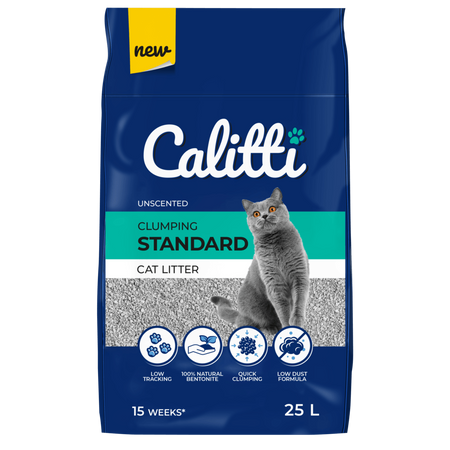 Calitti Standard Unscented żwirek bentonitowy 25l
