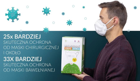 Półmaska z filtrem FFP2 z grafenem, Certyfikowana + 12 x PEDIGREE Przysmak dentystyczny średnie rasy Dentastix 77 g