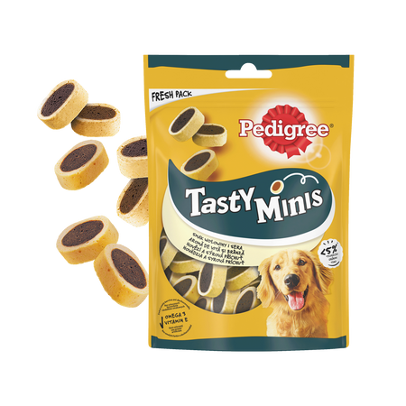 Pedigree Tasty Minis wołowina ser 6x 140g