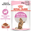 ROYAL CANIN Kitten Sterilised w sosie karma mokra w sosie dla kociąt do 12 miesiąca życia, sterylizowanych