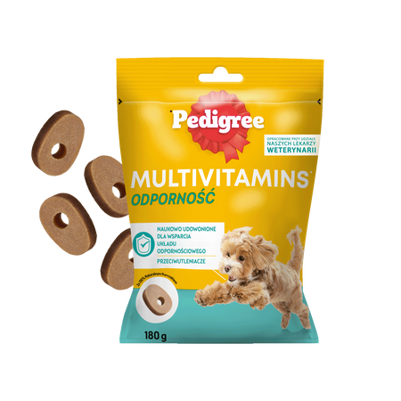 PEDIGREE® Multivitamins Odporność - karma uzupełniająca dla dorosłych psów, o smaku kurczaka 180 g