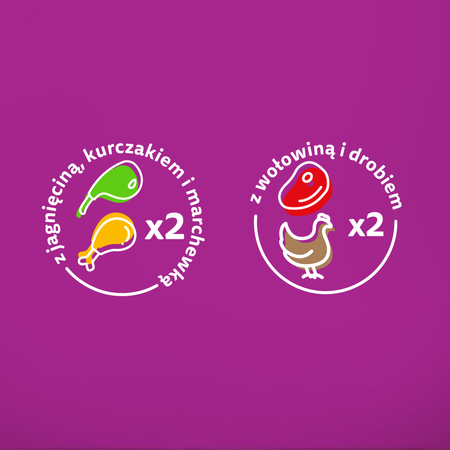 WHISKAS Adult saszetka 4 x 85 g Kolekcja Wiejskich Smaków - mokra karma pełnoporcjowa dla dorosłych kotów, w sosie ( kawałki z: jagnięciną, kurczakiem i marchewką, wołowiną i drobiem)