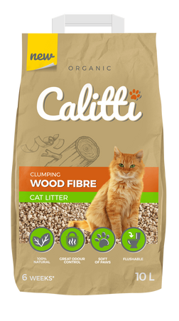 Calitti Wood Fibre 5x10l - żwirek drewniany zbrylający