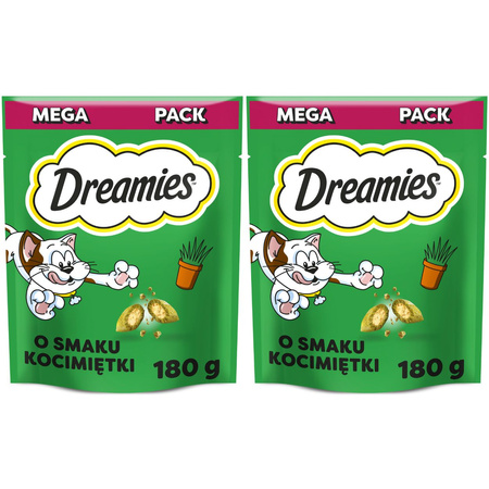 Dreamies przysmak dla kota z nutą kocimiętki 2x 180g