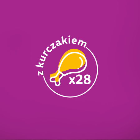 WHISKAS Adult saszetka 28x85 g - mokra karma pełnoporcjowa dla dorosłych kotów, kawałki z kurczakiem w galaretce