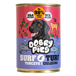 Dobry Pies Surf&Turf karma tuńczyk i cielęcina 400g