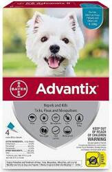 ADVANTIX SPOT-ON 1,0 ML X 4 PIPETY 4-10 KG *ROZTW