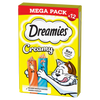Dreamies Creamy Mega Pack z kurczakiem i z łososiem 4x 12x 10g