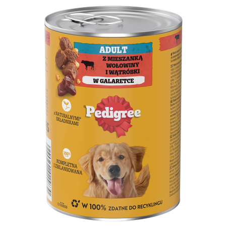 PEDIGREE Adult puszka 400g - mokra karma dla psów, z wołowiną w galaretce