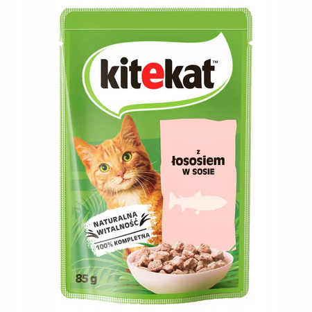 Kitekat łosoś w sosie 28x 85g