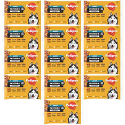 Pedigree Adult Protein+ mix smaków w galaretce 13x 4x 85g