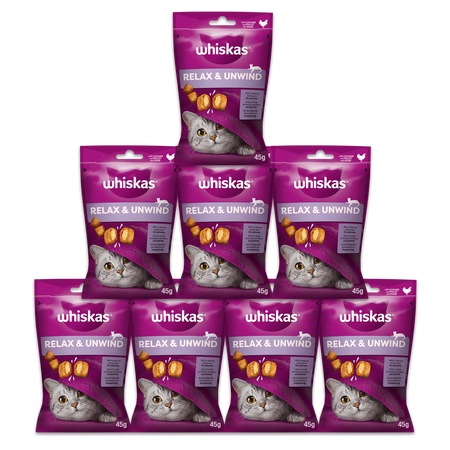 WHISKAS Relaks i Odprężenie 8x45 g - przysmak dla kota, z kurczakiem