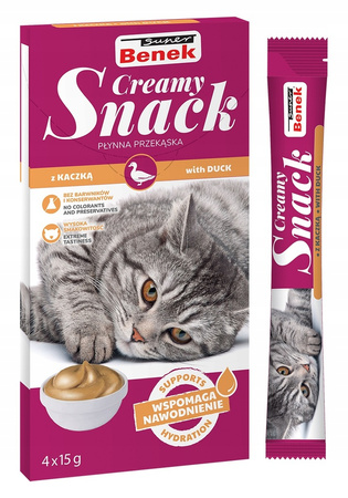 Super Benek Creamy Snack z kaczką 4x 15g