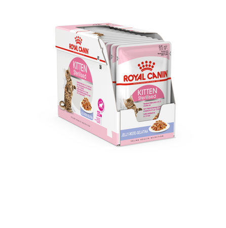 ROYAL CANIN Kitten Sterilised w galaretce karma mokra w galaretce dla kociąt do 12 miesiąca życia, sterylizowanych