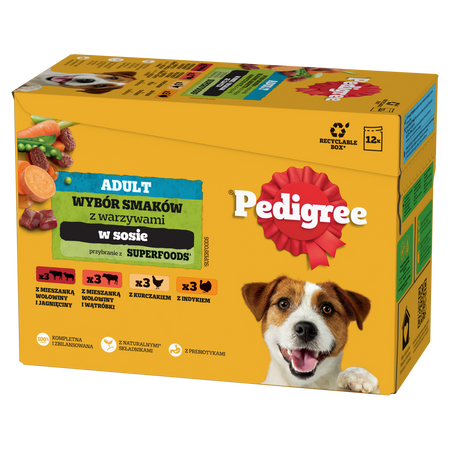 Pedigree Wybór Smaków z warzywami w sosie 12x 100g