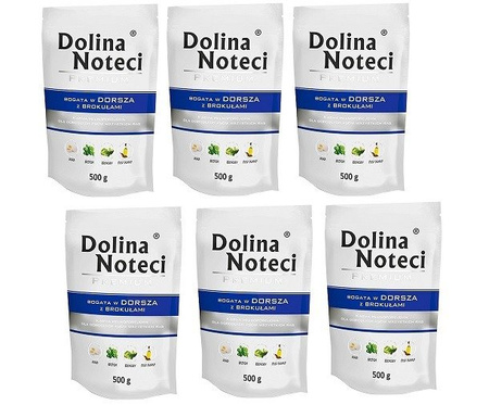 Dolina Noteci Premium Dorsz z brokułami 10x500g