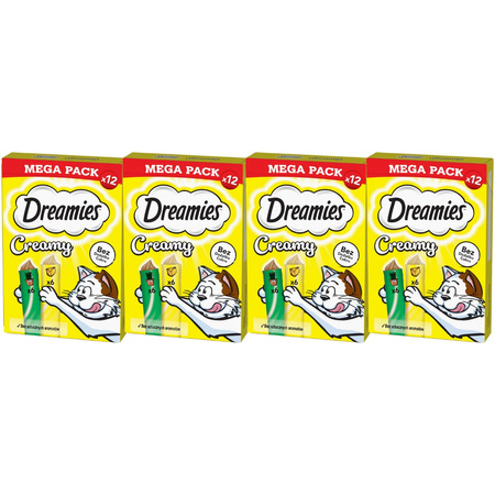 Dreamies Creamy z serem i z kocimiętką 4x 12x 10g