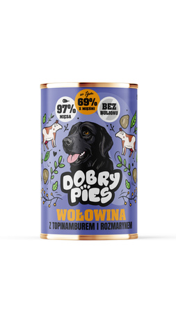 Dobry Pies karma wołowina, topinambur, rozmaryn 400g