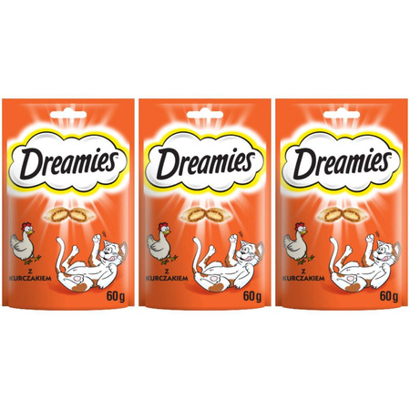 Dreamies z kurczakiem przysmak dla kota 3x 60g