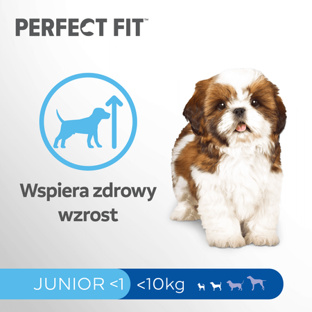 Perfect Fit™ Junior <1 825 g – sucha karma pełnoporcjowa dla szczeniąt małych ras, bogata w kurczaka