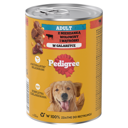 PEDIGREE Adult puszka 400g - mokra karma dla psów, z wołowiną w galaretce
