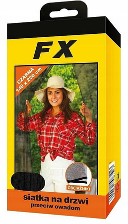 FX Siatka na drzwi 140x220 cm czarna