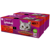 WHISKAS Adult saszetka 80x85g Klasyczne Posiłki - mokra karma pełnoporcjowa dla dorosłych kotów, w sosie (kawałki z: wołowiną, kurczakiem, jagnięciną, drobiem)