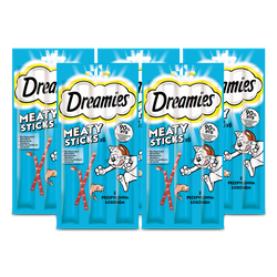 DREAMIES 5x30g – karma uzupełniająca dla dorosłych kotów, z wybornym łososiem