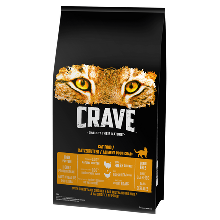 CRAVE - sucha karma 7 kg z indykiem i kurczakiem (pełnoporcjowa karma bezzbożowa dla dorosłych kotów)